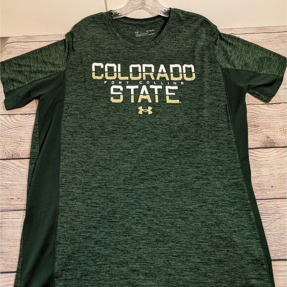 Colorado State Fort Collins Under Armour  XLarge Green Loose Short Sleeve Shirt - Picture 7 of 13